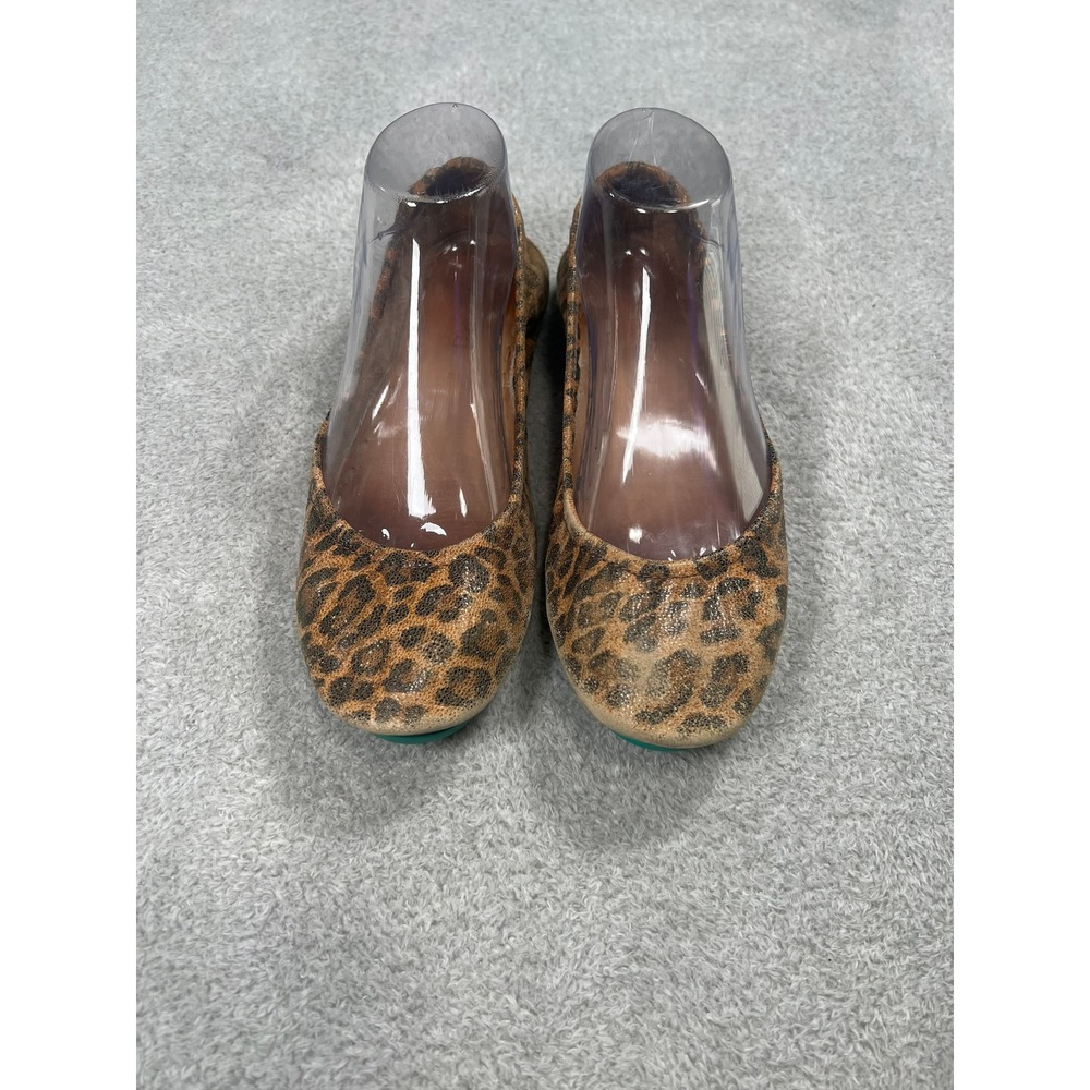 Tieks by Gavrieli‎ Leopard Print Leather Ballet Flats Brown Teal Size 8